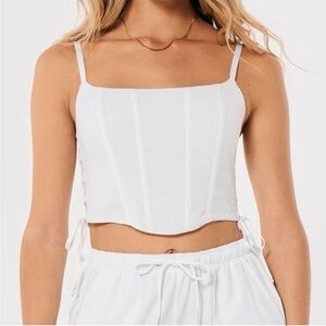 Gilly Hicks Cotton Side Lace up Corset Size Small NWT